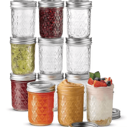 TheCookNook™ Wide Mouth Mason Jars 12 pack